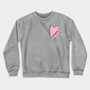 pink heart mama design line art heart letters mothers day gift for moms Crewneck Sweatshirt